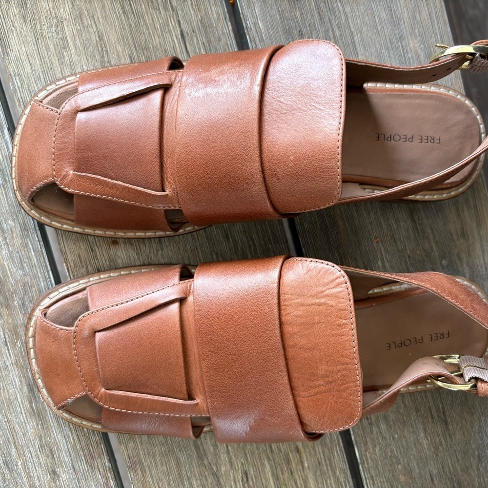 Free People Libby Fisher Leather Flats 8.5 - Picture 9 of 9